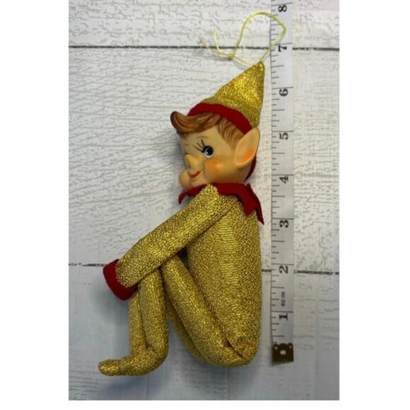 Vintage Knee Hugger Pixie Elf Ornament - Picture 4 of 13